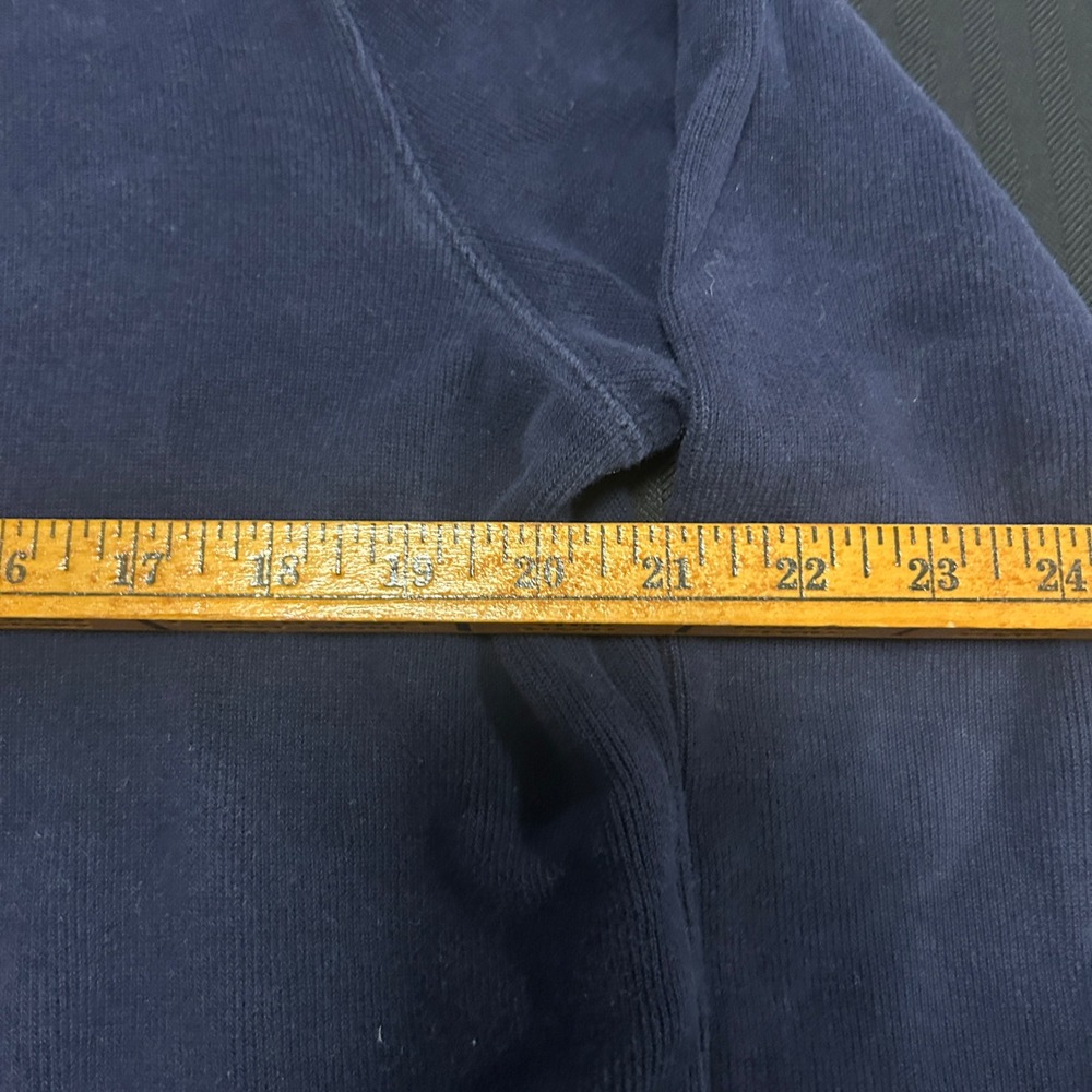 Polo Ralph Lauren Mens Navy Blue Ribbed Quarter Zip Pullover Sweater Large - Picture 5 of 8